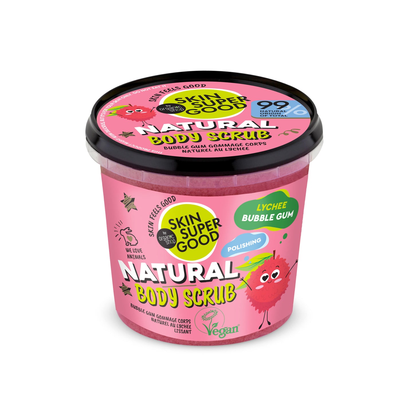 SKIN SUPER GOOD | SCRUB NATURALE CORPO LUCIDANTE - Lychee Bubble Gum