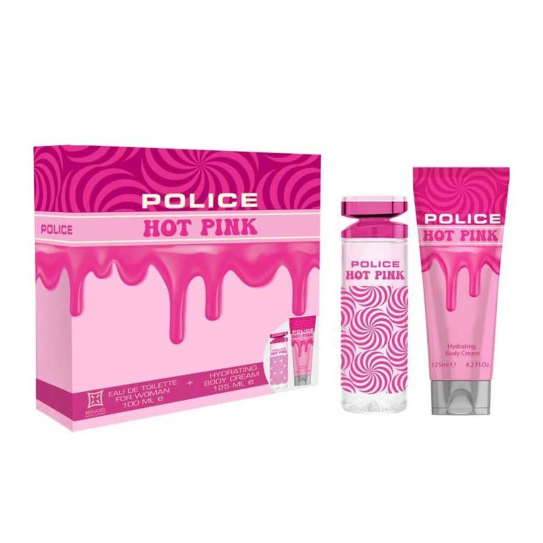 POLICE HOT PINK WOMAN EDT100ML + BODY LOTION 125ML