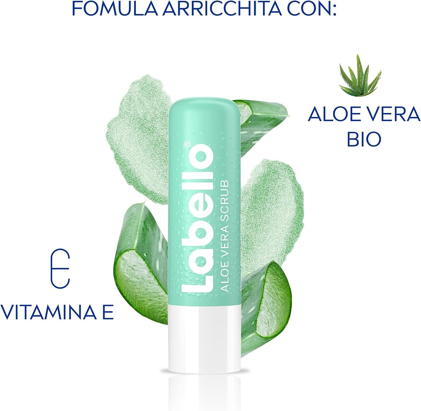 CARING SCRUB - Balsamo labbra esfoliante Aloe Vera + Vitamina E