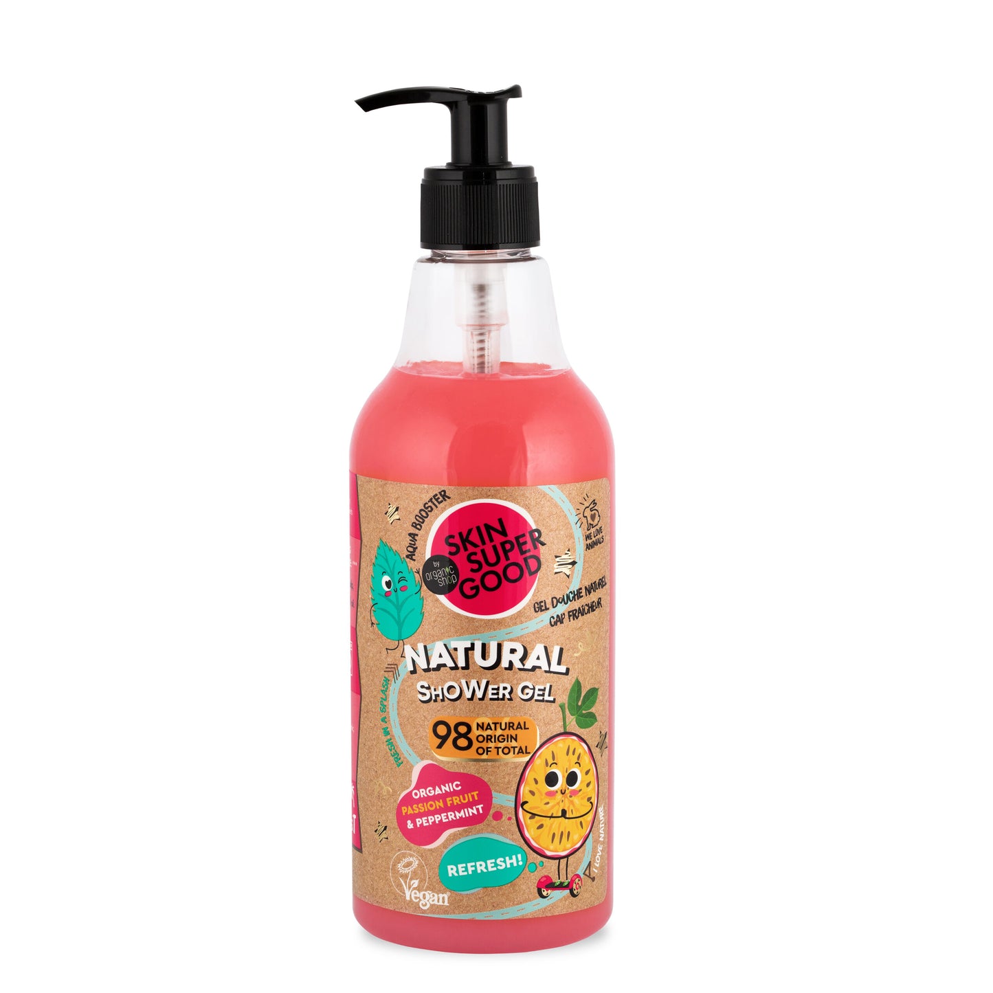 GEL DOCCIA NATURALE | REFRESH - Frutto della Passione & Menta Piperita BIO