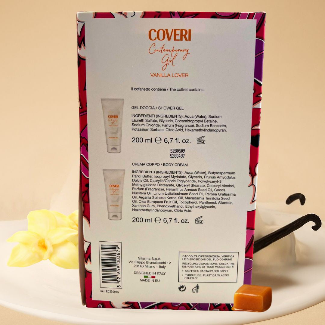 ENRICO COVERI - Cofanetto Contemporary Girl VANILLA LOVER | Gel Doccia 200ml + Crema Corpo 200ml (Copia)