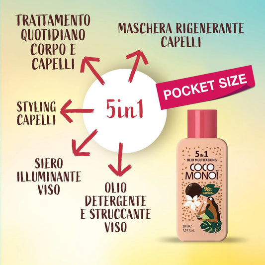 COCO MONOÏ 5 in 1 Olio multitasking 30ml - Pocket size