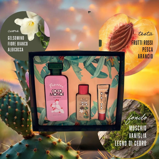 COCO MONOÏ COFANETTO PANAREA - Eau de toilette 100ml + Olio Multitasking 5in1 30ml + Balsamo Labbra 10ml