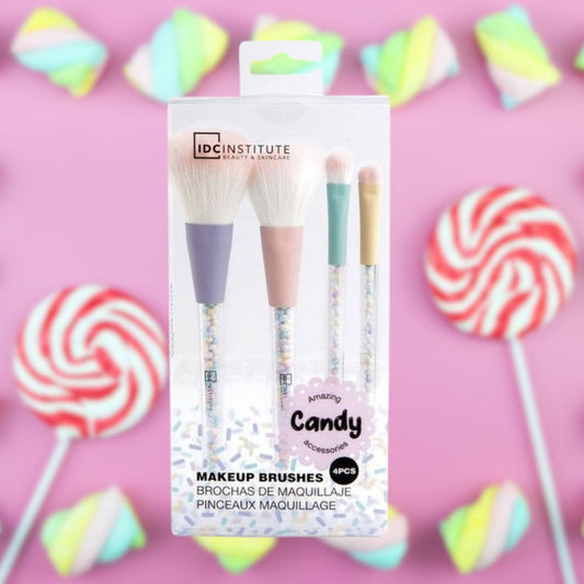 Set di pennelli per il trucco Candy - da 4 pezzi