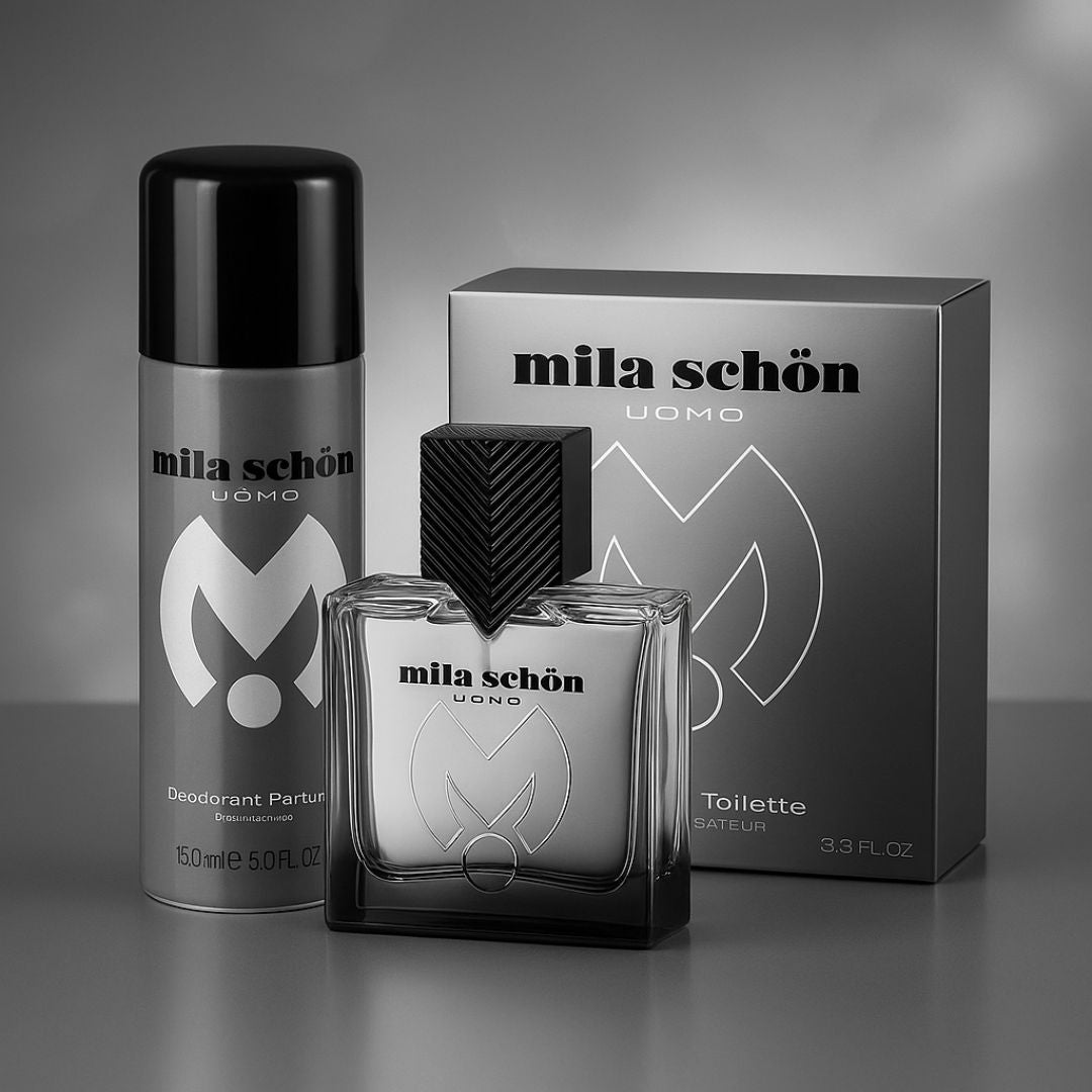 MILA SCHÖN UOMO – Eau de Toilette 30 ml + Deo Body Spray 150ml Omaggio