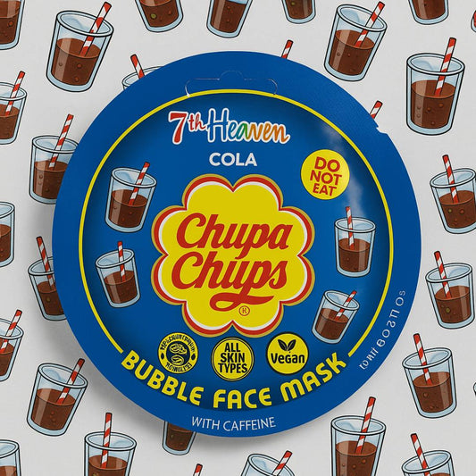 CHUPA CHUPS COLA | Maschera Viso Effervescente con Caffeina – Energizzante & Purificante