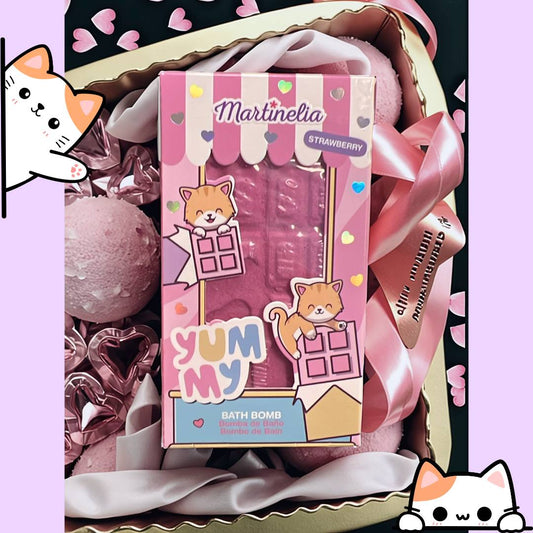 BOMBA DA BAGNO FRAGOLA - Tavoletta di Cioccolato Rosa