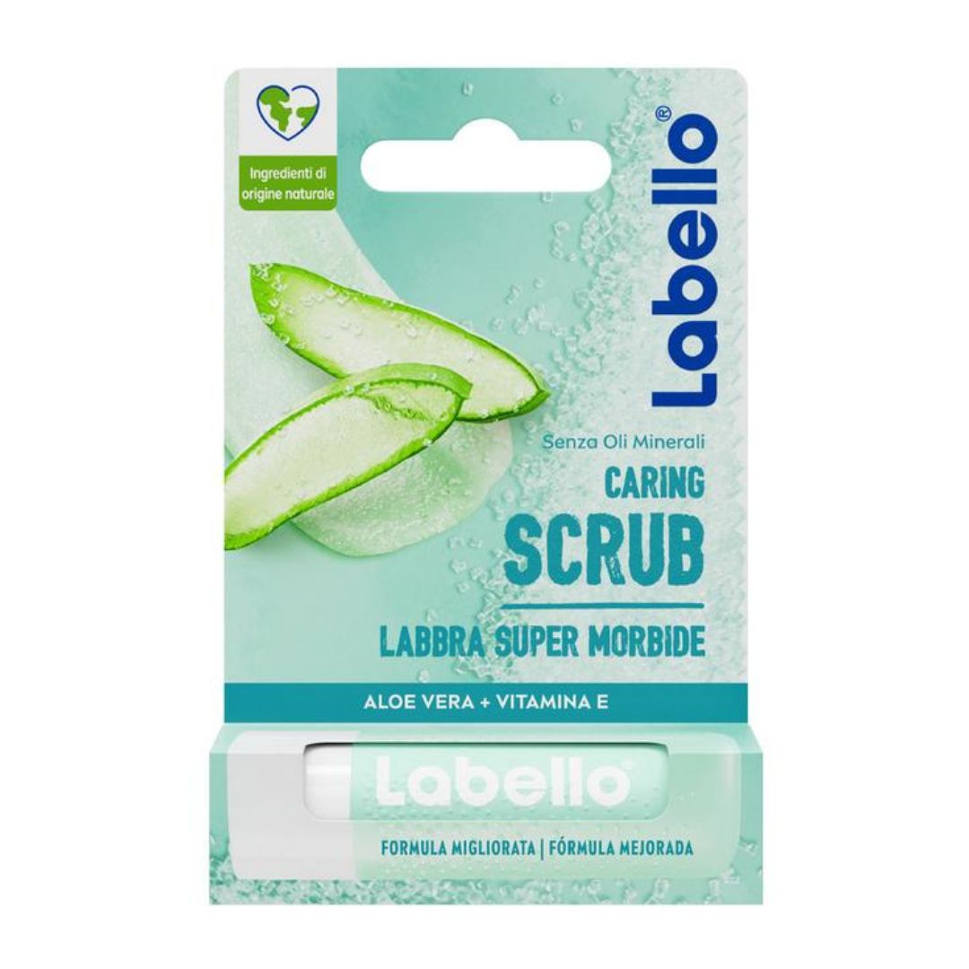 CARING SCRUB - Balsamo labbra esfoliante Aloe Vera + Vitamina E
