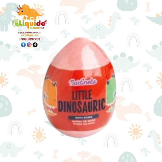 MARTINELIA - Bomba da bagno a forma di uovo con DINOSAURO a sorpresa all'interno 100GR (Copia)