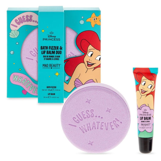 Disney Princess Express Yourself-Set balsamo per labbra e frizzante da bagno-ARIEL