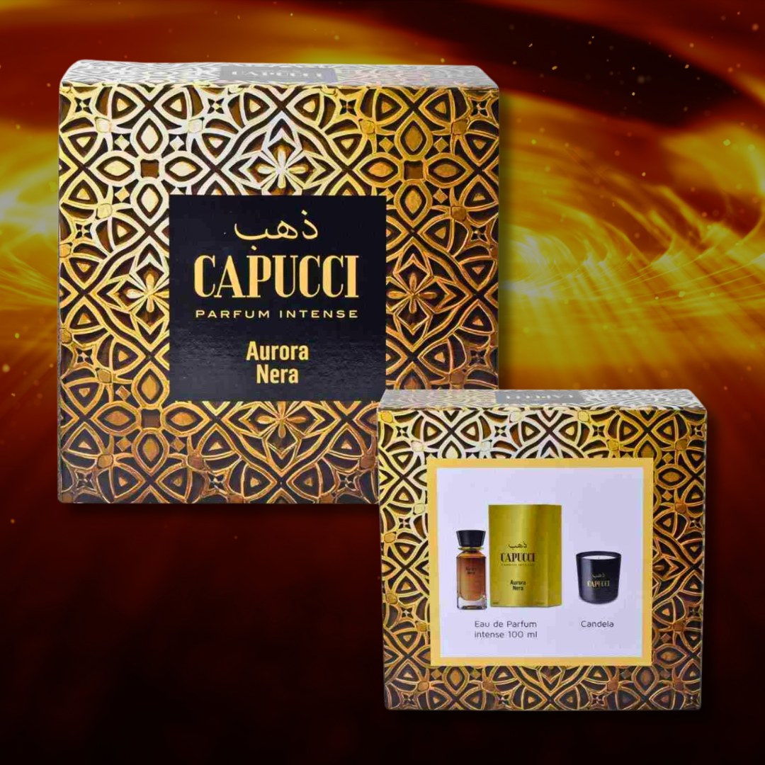CAPUCCI COFANETTO AURORA NERA - ARABIAN Parfum Intense Unisex 100ml + Candela Profumata Omaggio