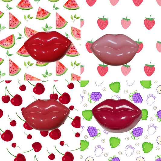 COSMI BALSAMO LABBRA ALLA FRUTTA | Idratante & Colorato - 4 gusti, a forma di labbra