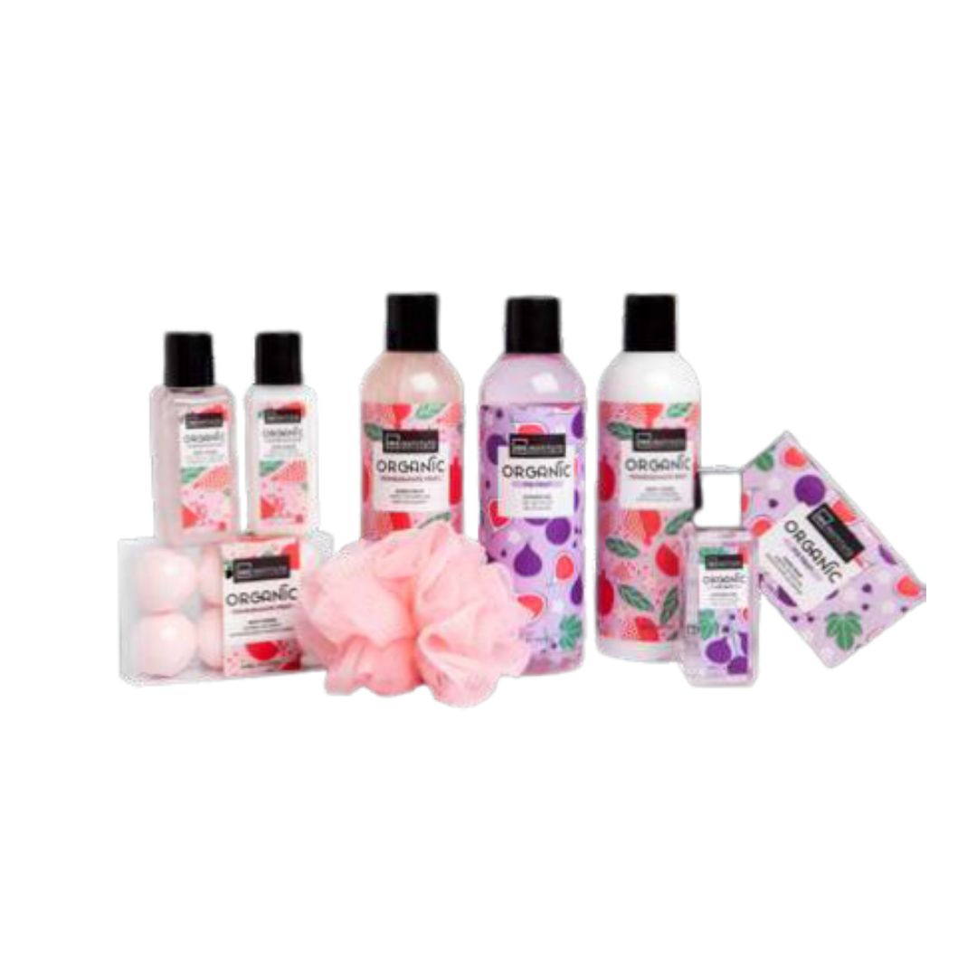IDC ORGANIC - Set bagno completo - un delizioso profumo di melograno e fico