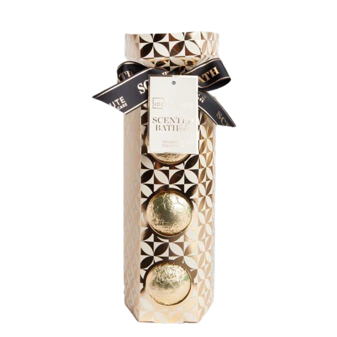 IDC -SCENTED BATH GOLD | Bomba da bagno effervescente- mandarino e pompelmo