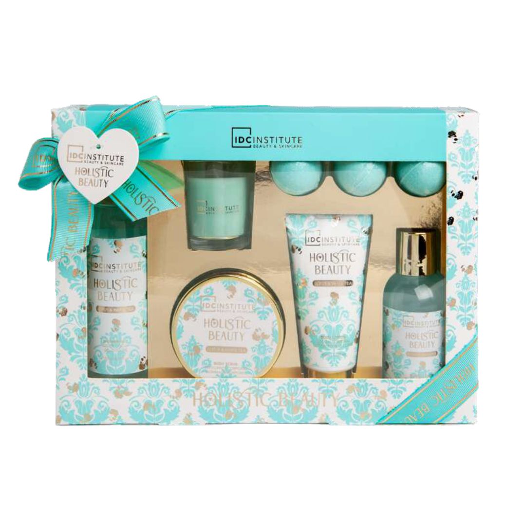 IDC - HOLISTIC BEAUTY COFANETTO | Kit da bagno e scrub - lotus e the bianco