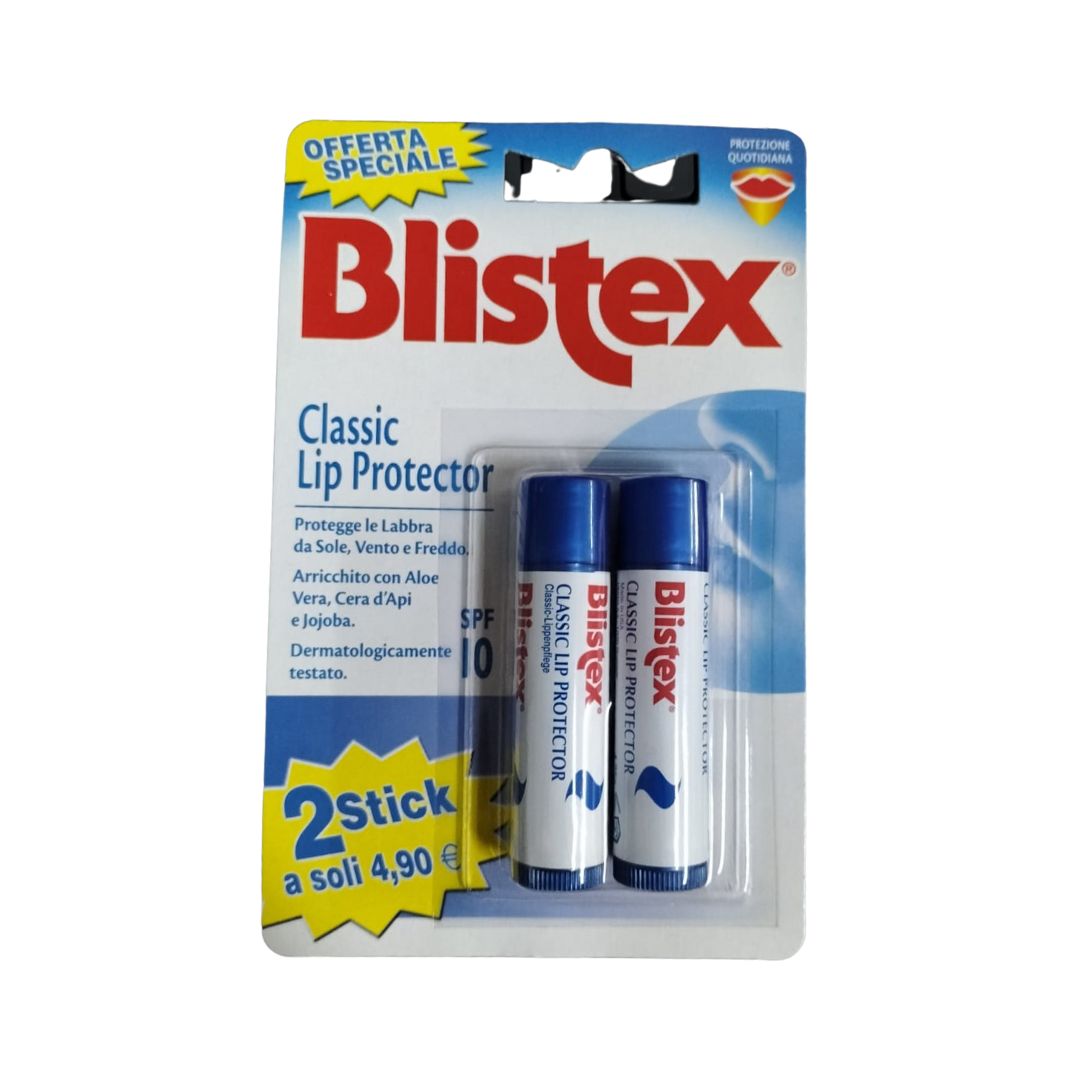 CLASSIC LIP PROTECTOR | 2 STICK - Balsamo labbra arricchito con Aloe Vera, Cera D'Api e Jojoba