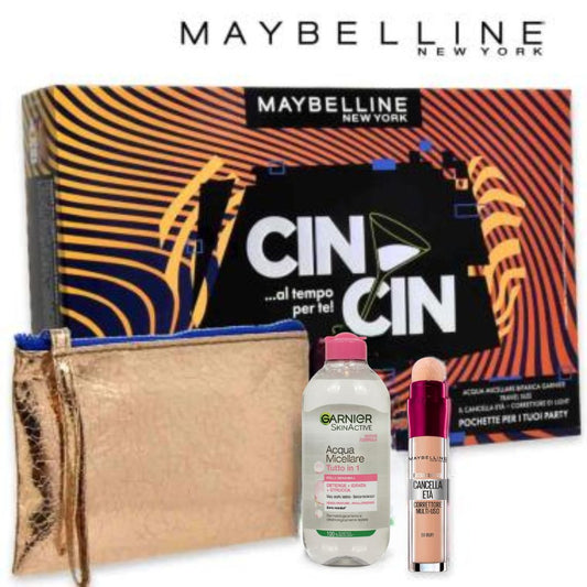 POCHETTE CIN CIN TRAVEL - Acqua micellare bifasica + Cancella età correttore 2 nude