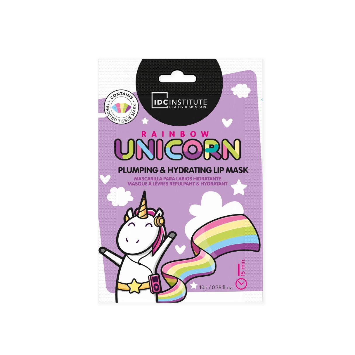 IDC - MASCHERA LABBRA UNICORNO ARCOBALENO - volumizzante arcobaleno