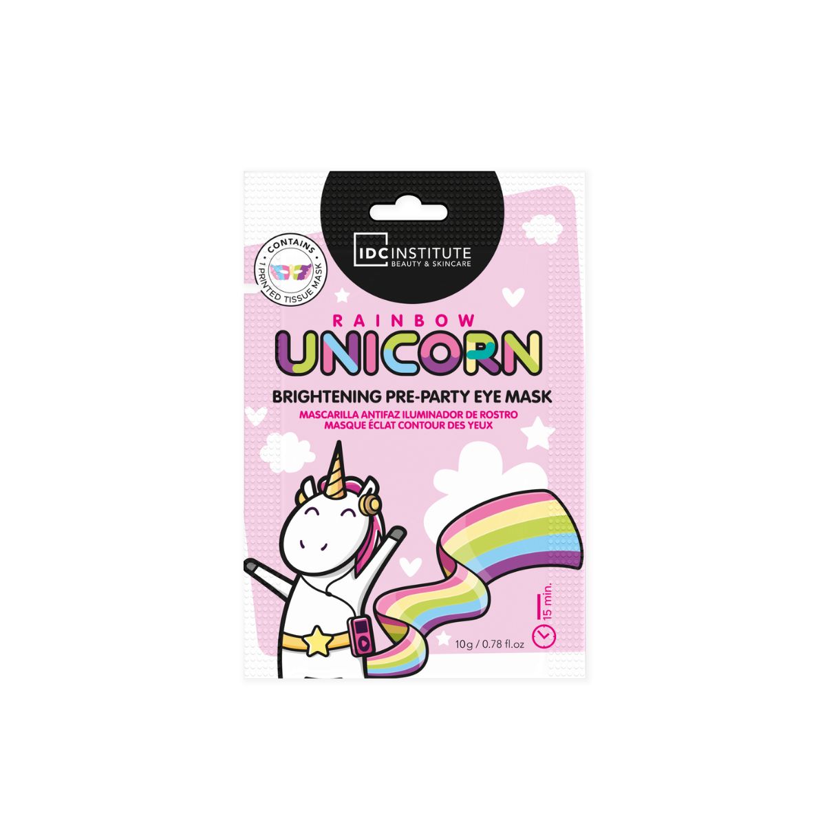 IDC - MASCHERA PER OCCHI UNICORNO ARCOBALENO - idratante per gli occhi