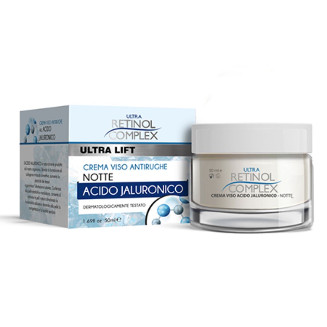 CREMA VISO ANTIRUGHE NOTTE - Con acido ialuronico