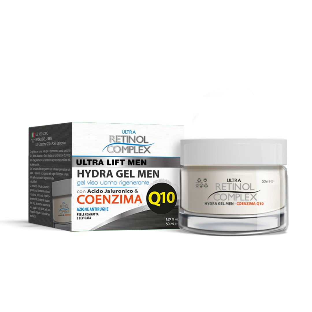 CREMA VISO HYDRA GEL MAN Q10 COENZIMA - con acido ialuronico rigenerante