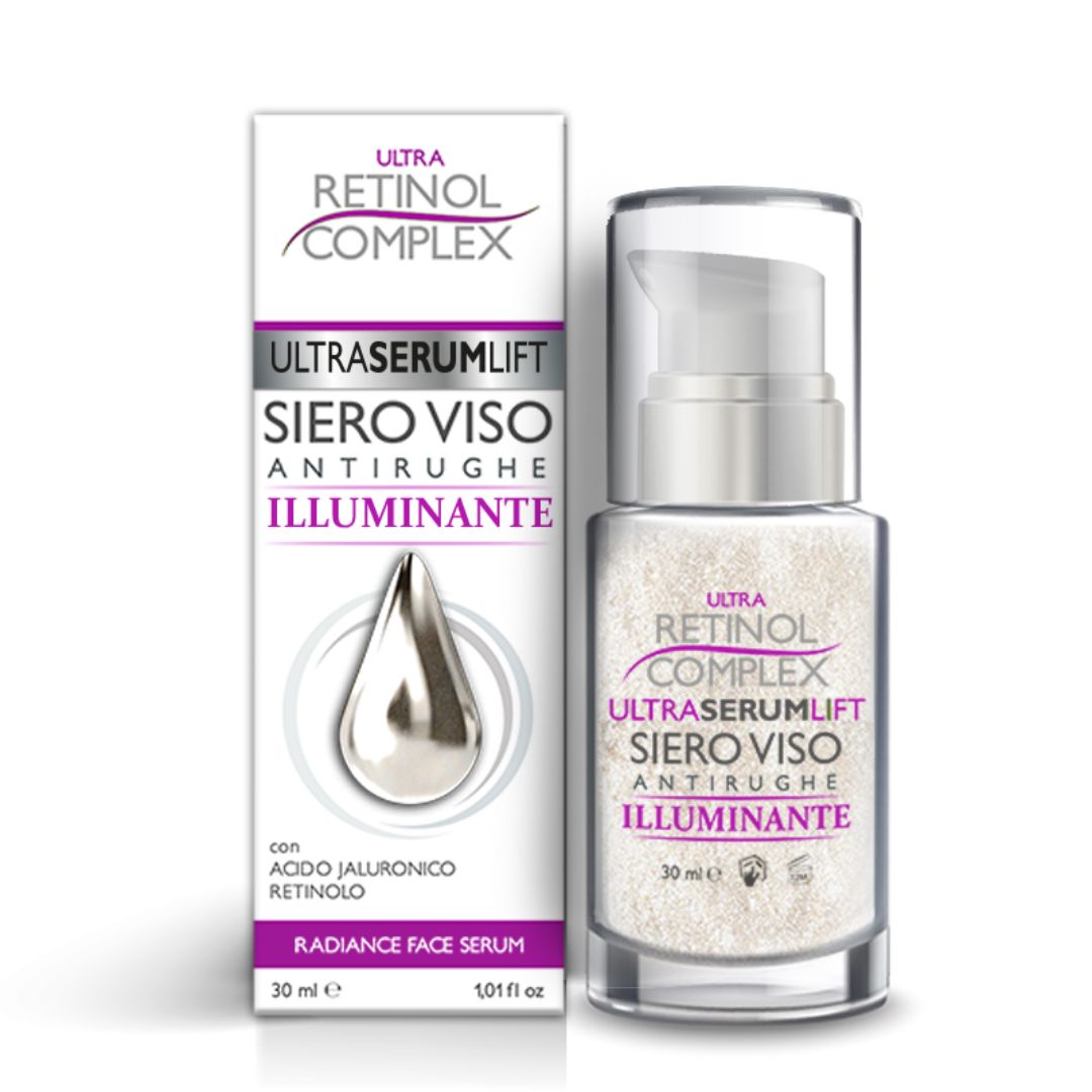 SIERO VISO ILLUMINANTE - con acido ialuronico e retinolo
