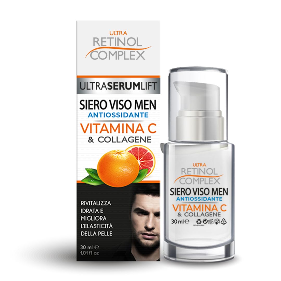 SIERO VISO MEN - con vitamina C e collagene