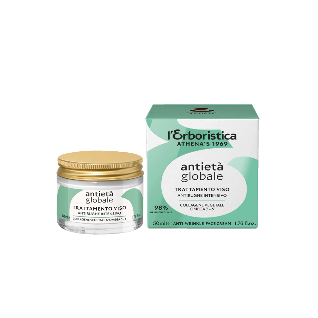 ANTIETÀ GLOBALE - TRATTAMENTO VISO con Collagene Vegetale e Omega 3 & 6.