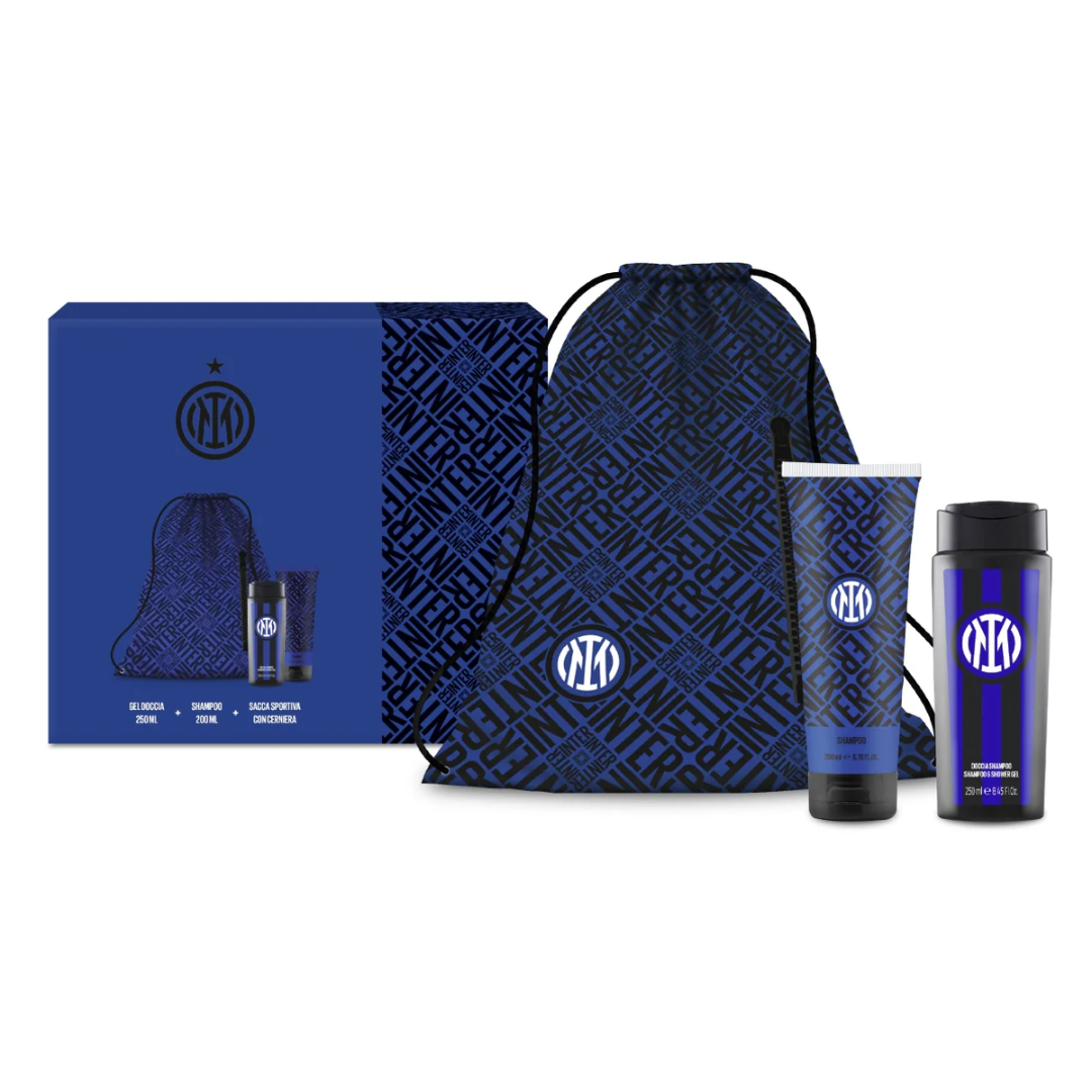 INTER - COFANETTO SACCA + GEL DOCCIA 250 ML + SHAMPOO TUBO 200 ML