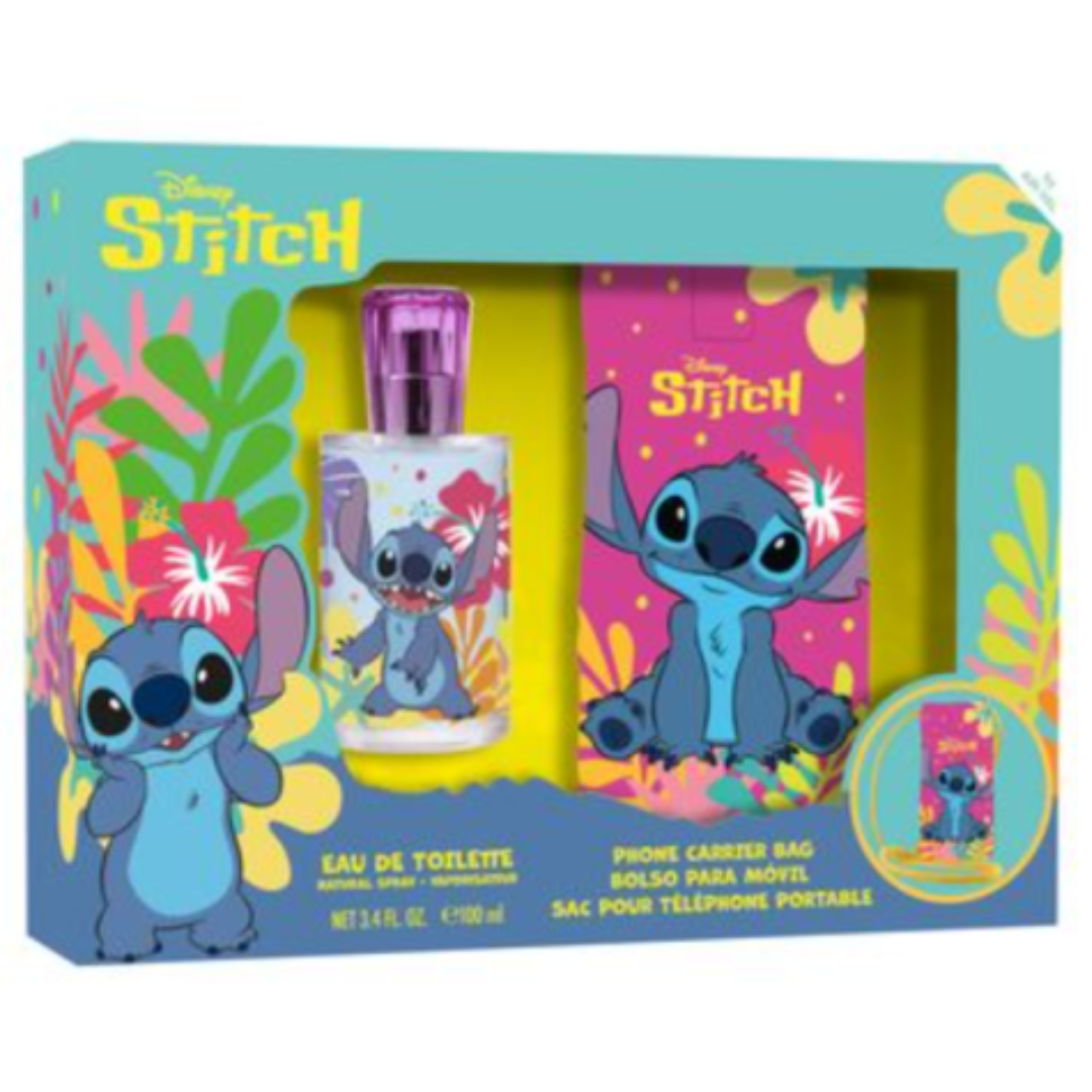 Disney Stitch - Cofanetto Eau De Toilette 100 Ml + Borsa Per Cellulare