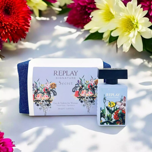 REPLAY SIGNATURE SECRET - Set Regalo Donna EDT 100ml + Pochette
