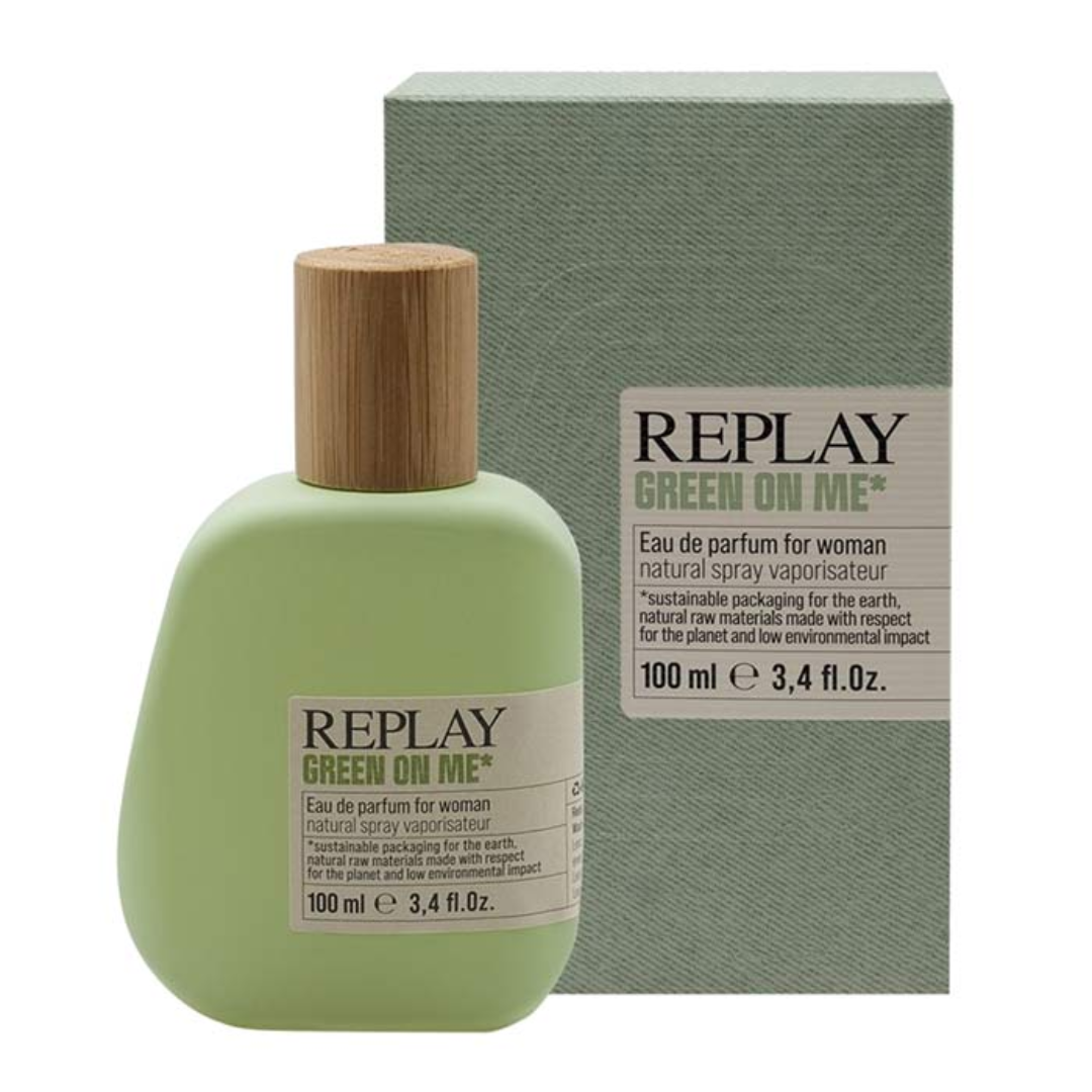 REPLAY - Set Regalo DONNA GREEN ON ME PARFUM Spray 100 ml Con Pochette