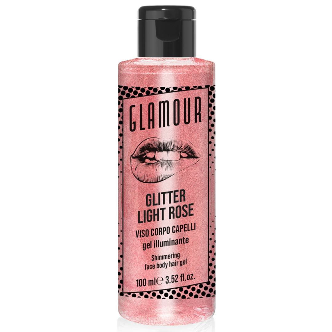 GLAMOUR GLITTER - GEL ILLUMINANTE VISO, CORPO, CAPELLI 100 ML ROSA