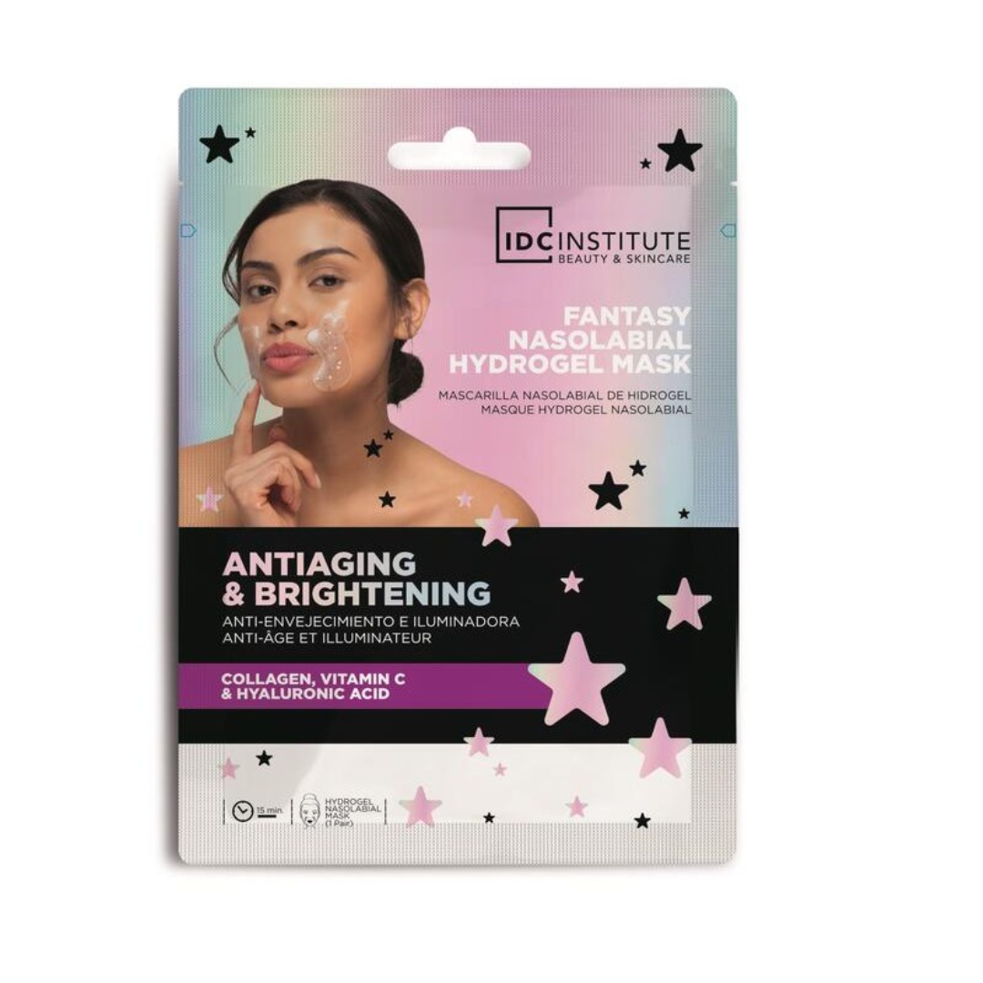 IDC - Maschera idrogel per il solco naso-labiale con acido ialuronico, collagene e vitamina C