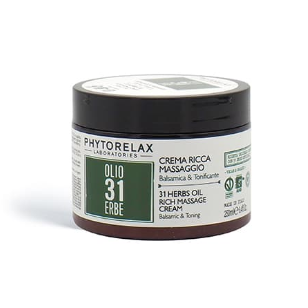 PHYTORELAX - Crema ricca massaggio balsamica & tonificante olio 31 erbe