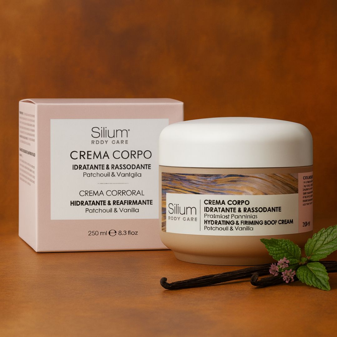 SILIUM Body Care | PATCHOULI & VANIGLIA – Crema Corpo Idratante e Rassodante 250 ml