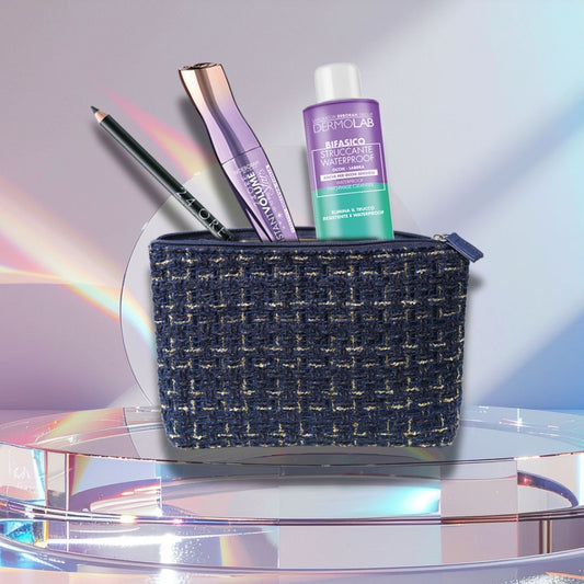 DEBORAH MILANO POCHETTE 02 | Mascara 24H Instant Volume Up To The Stars + Matita Occhi Nera 24H + Struccante Bifasico