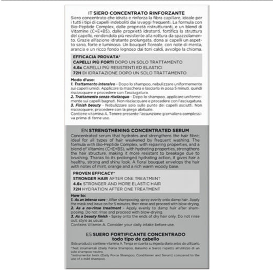 BIPOINT DAILY FORCE – Siero Concentrato Rinforzante, Vitamine C+E+B5 100ml