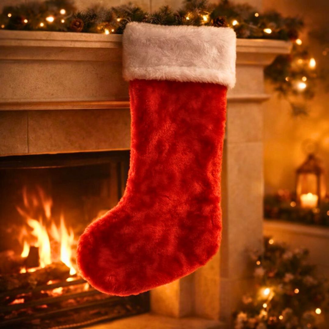 CALZA DELLA BEFANA - Calza Tradizionale in Peluche 40x25cm