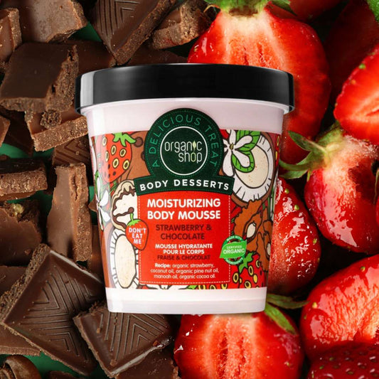 BODY DESSERTS | MOUSSE CORPO IDRATANTE - Fragola e Cioccolato