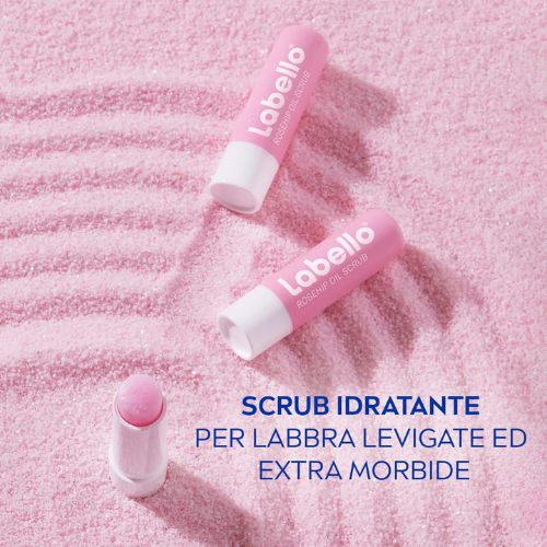 CARING SCRUB WILD ROSE - Balsamo labbra esfoliante