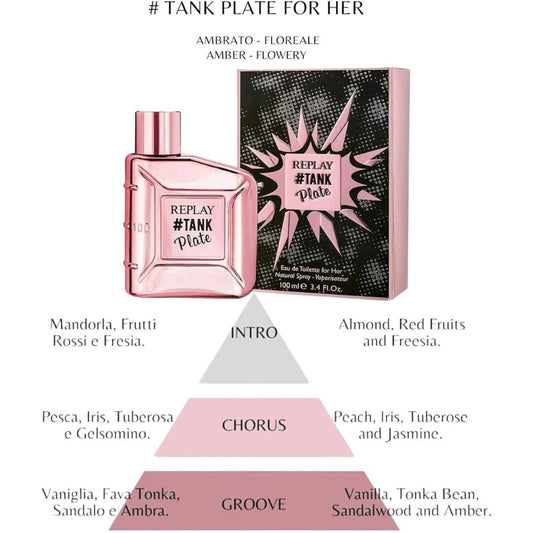 REPLAY #TANK PLATE - Eau de Toilette Donna 100ML