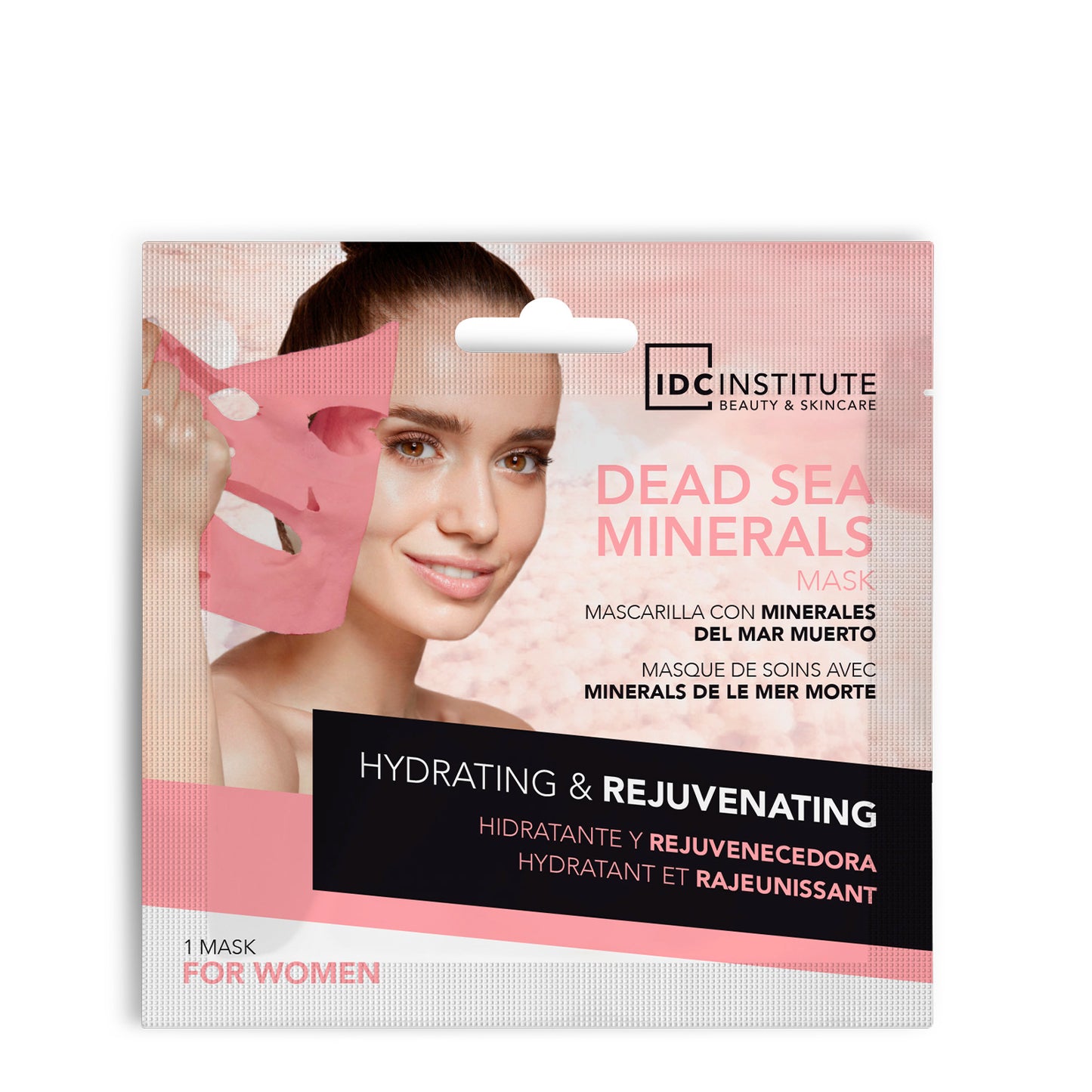 IDC - DEAD SEA MINERALES - Maschera viso in carta impregnata di minerali del Mar Morto | Idratante e Ringiovanente