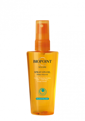 BIOPOINT SPRAY ON OIL - Uno speciale olio dalla formulazione leggera che dona protezione ai capelli garantendo un effetto naturale, protegge il capello da viraggi di colore