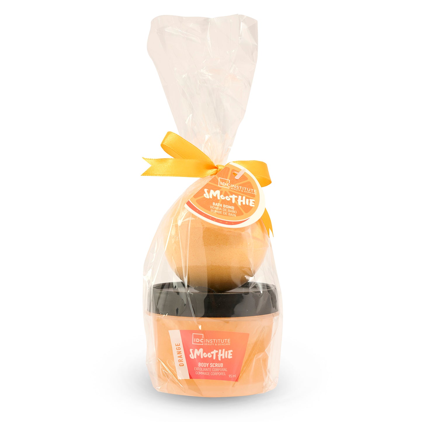 IDC - CONFEZIONE ESFOLIANTE SMOOTHIE ARANCIA - Scrub corpo e bomba da bagno