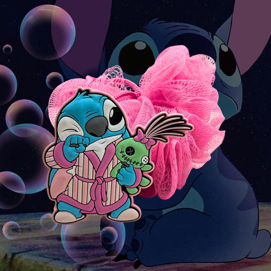 DISNEY STITCH BATH - Spugna da Bagno in Rete con Ventosa