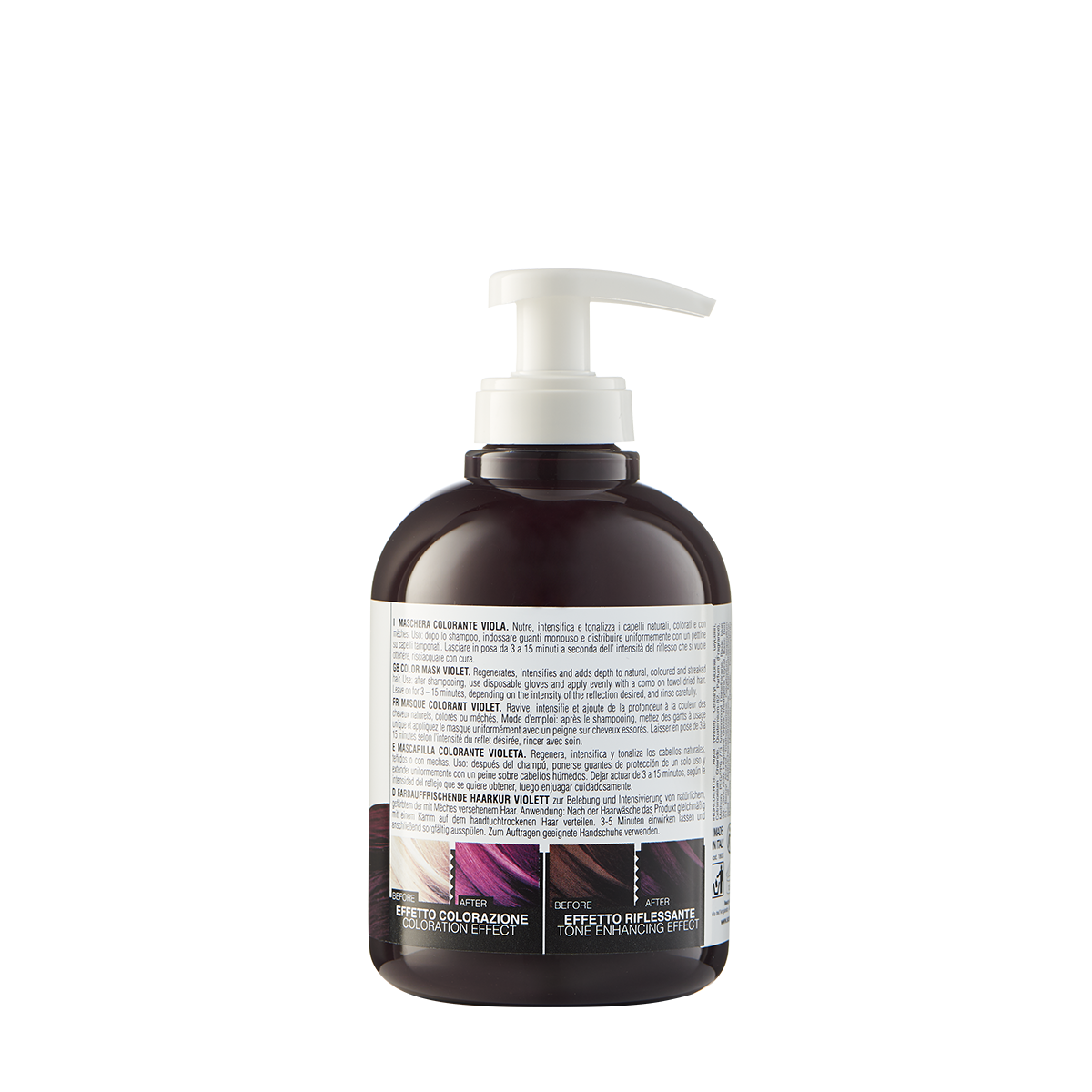 Maschera colorata condizionante viola