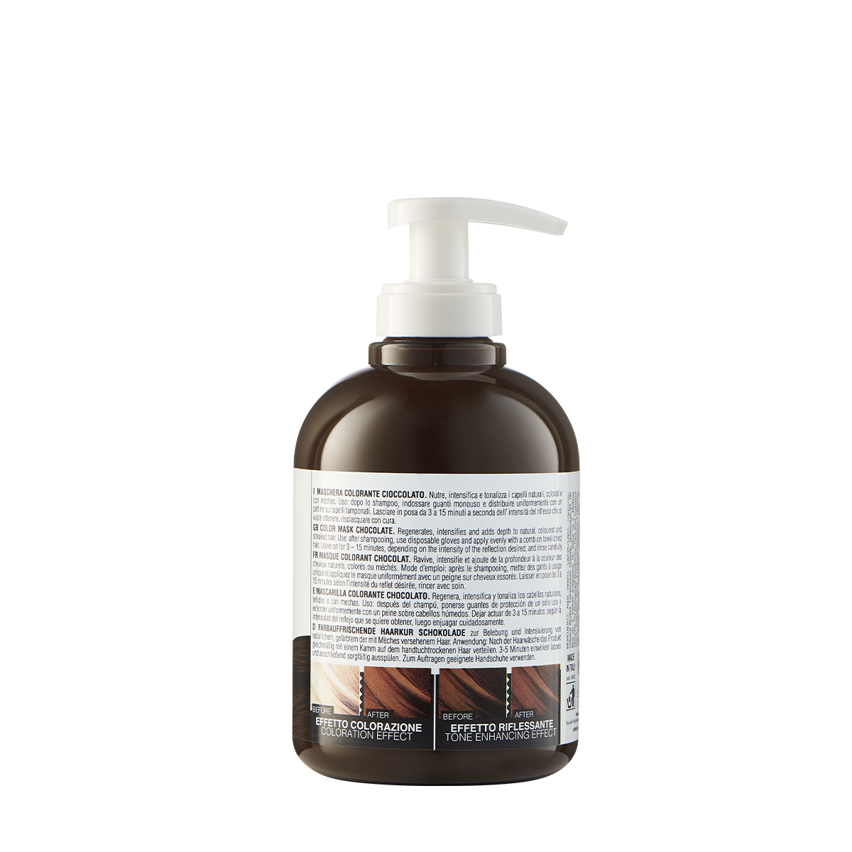 Maschera colorata condizionante cioccolato
