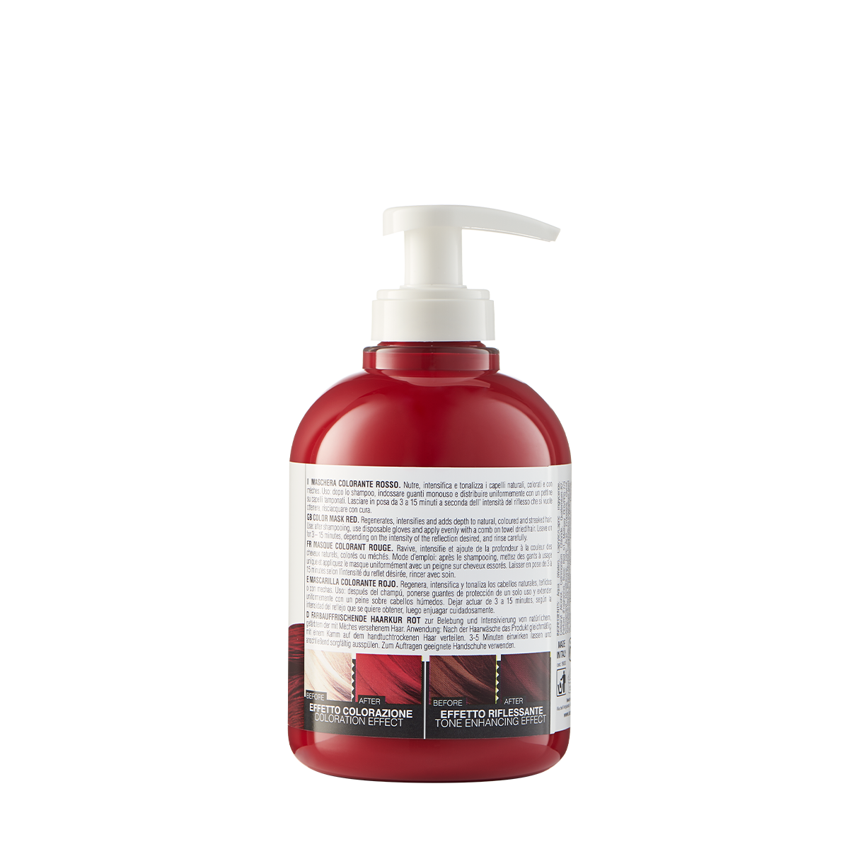 Maschera colorata condizionante rosso