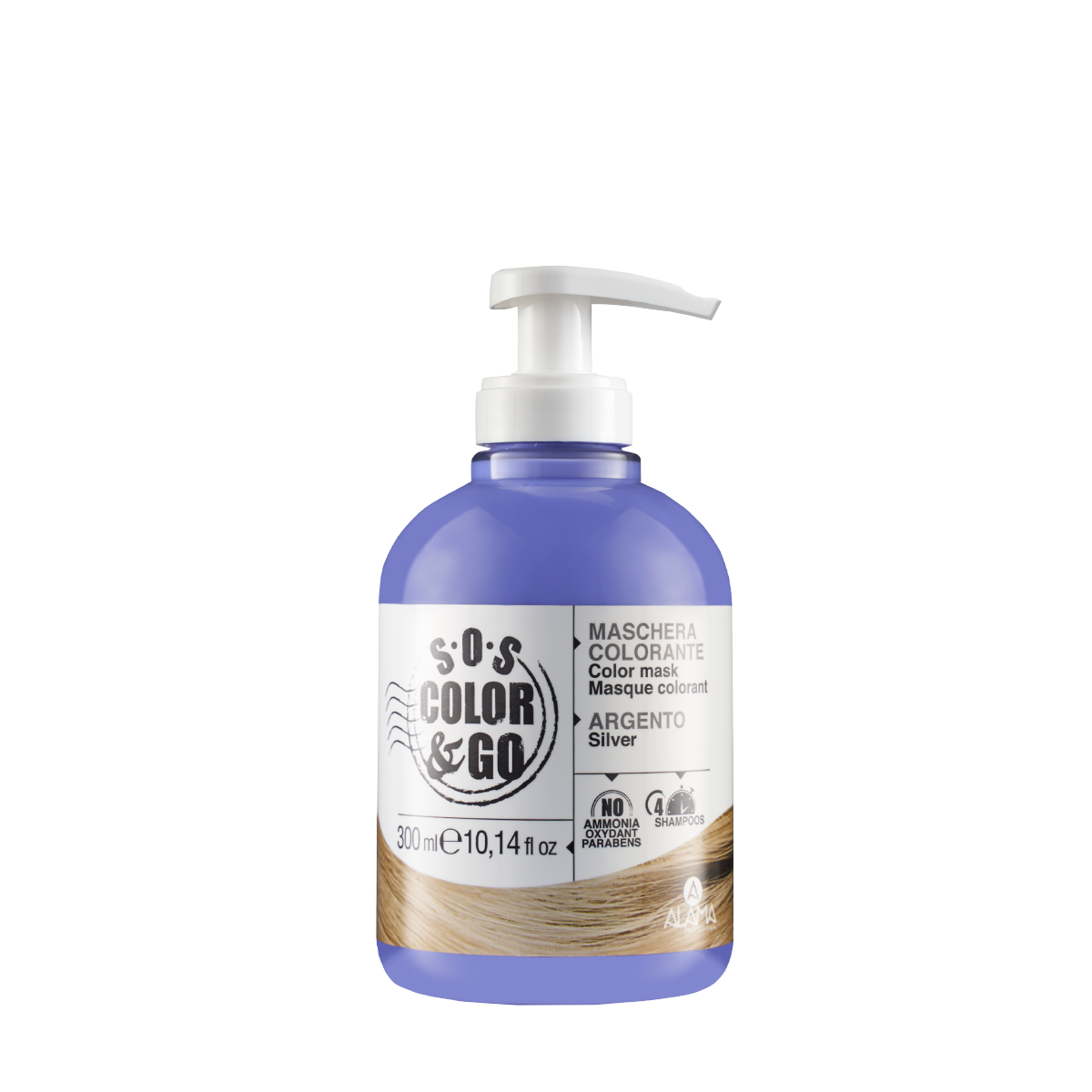 ALAMA SOS COLOR & GO - Maschera colorata condizionante Argento